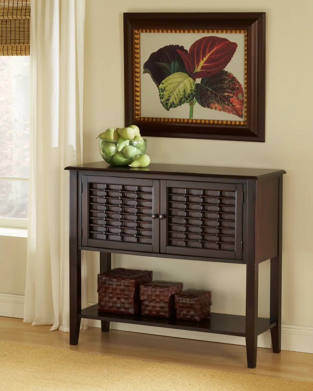 Contemporary Dark Cherry Dining Room Sideboard - Bayberry-1