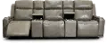 Stratus Slate Gray Leather-Match 5 Piece Power Home Theater Seating