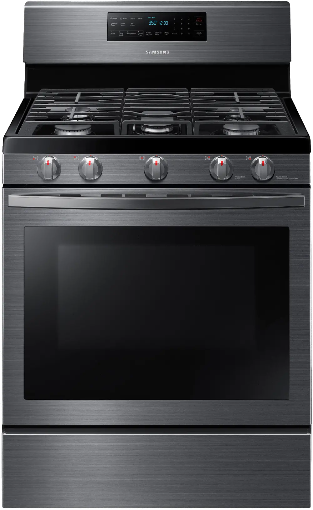 NX58T7511SG Samsung 30 Inch Gas Convection Range with Air Fry - 5.8 cu. ft., Black Stainless Steel-1