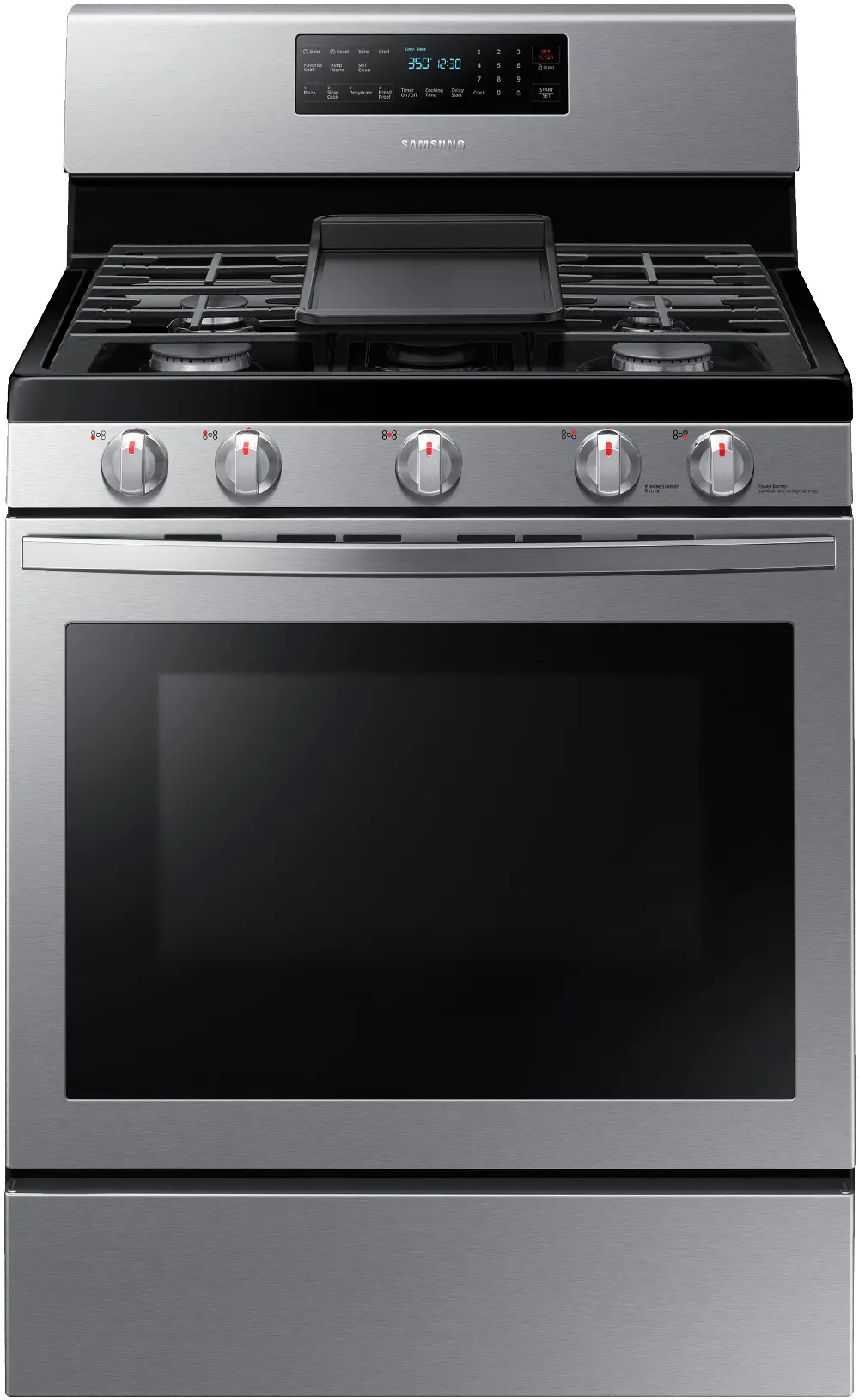 NX58T7511SS Samsung 30 Inch Gas Convection Range with Air Fry - 5.8 cu. ft., Fingerprint Resistant Stainless Steel-1
