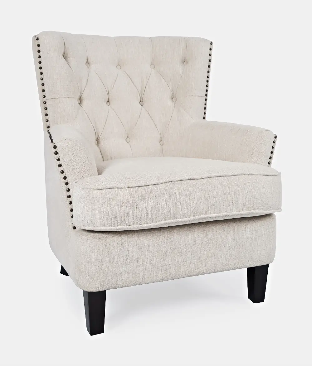 Bryson Off White Oat Upholstered Accent Chair-1