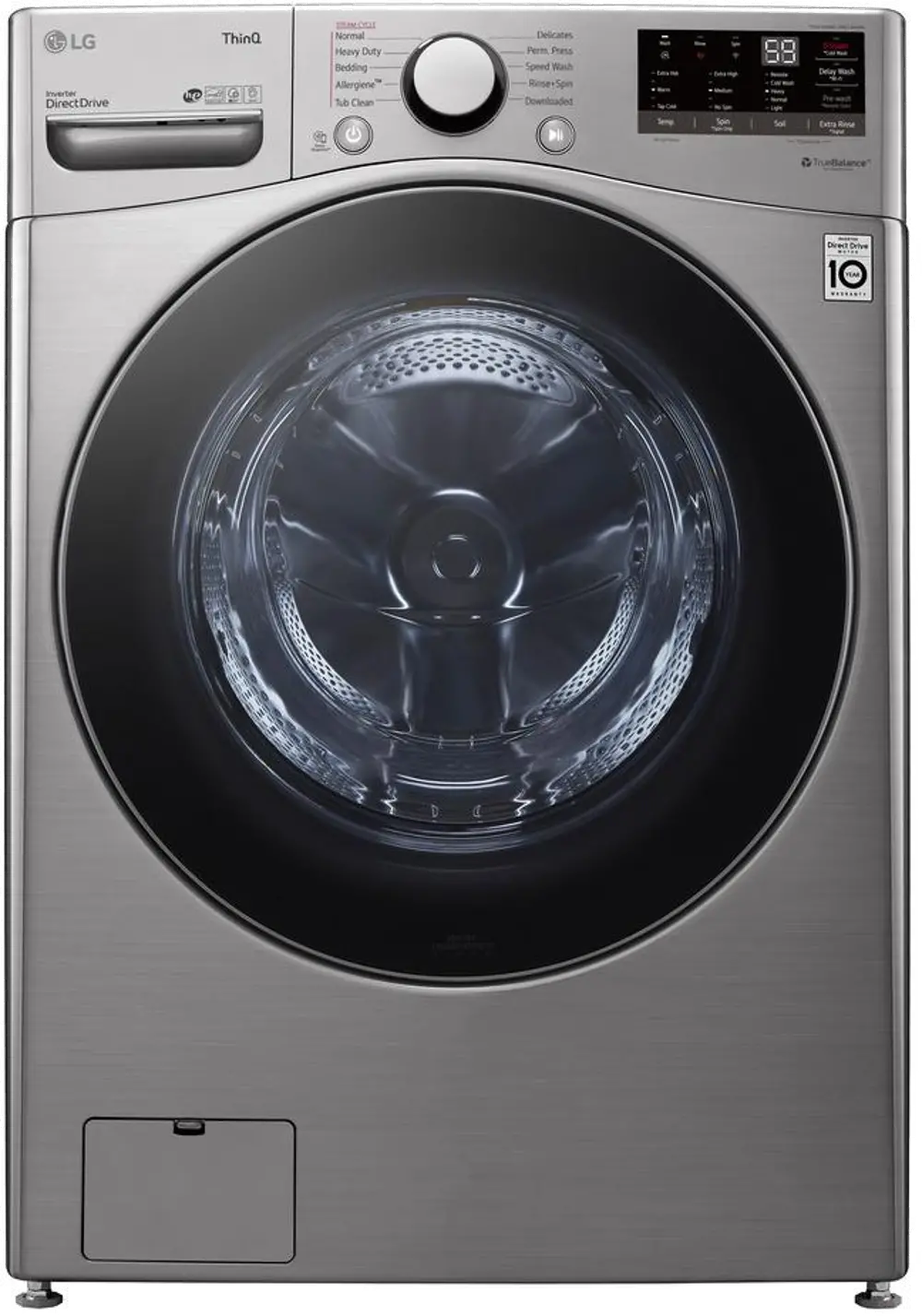 WM3600HVA LG WiFi Enabled Front Load Washer - 4.5 cu. ft. Graphite Steel-1