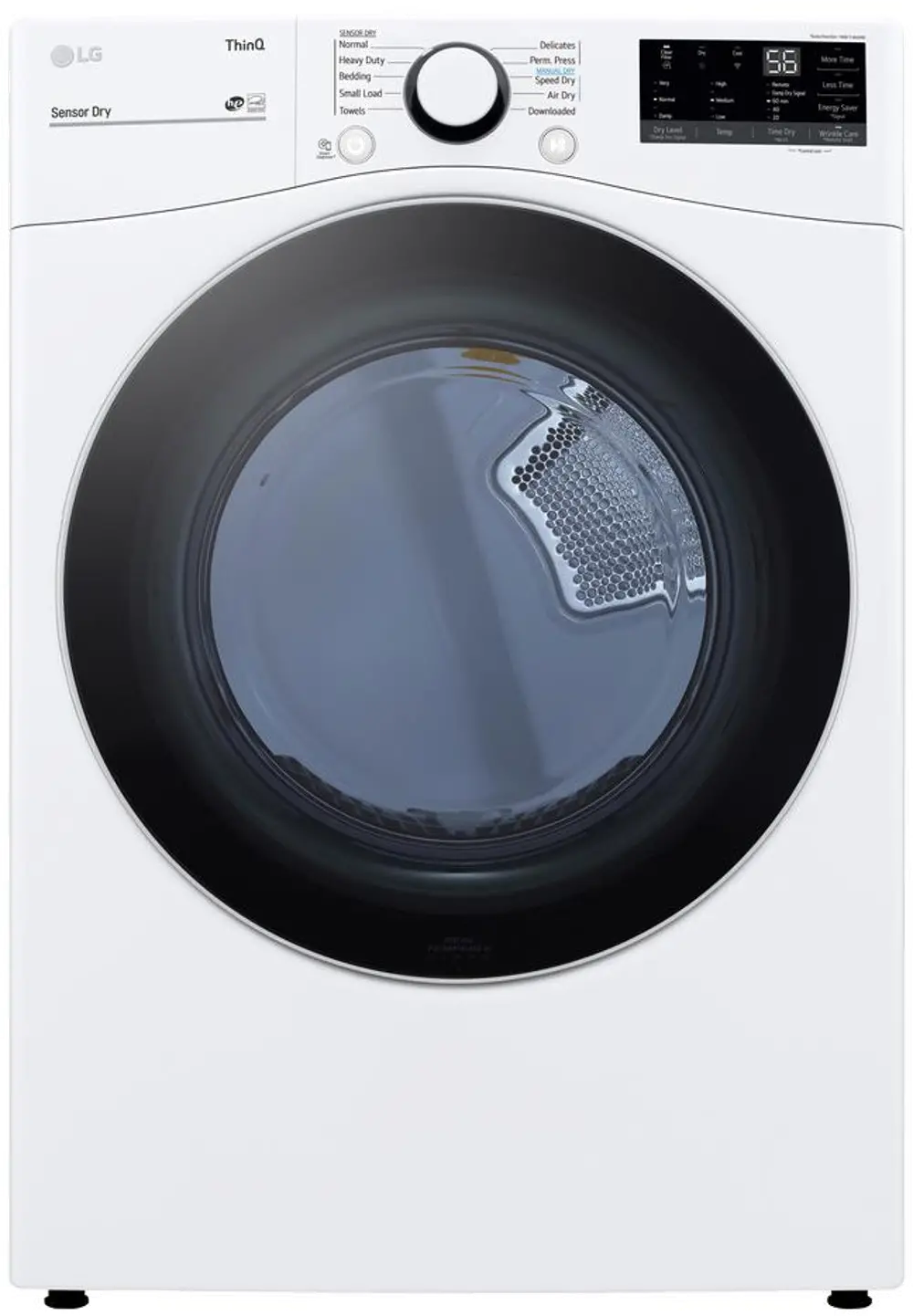 DLE3600W LG Ultra Large Capacity Smart Front Load Electric Dryer with Built-In Intelligence - 7.4 cu. ft. White-1