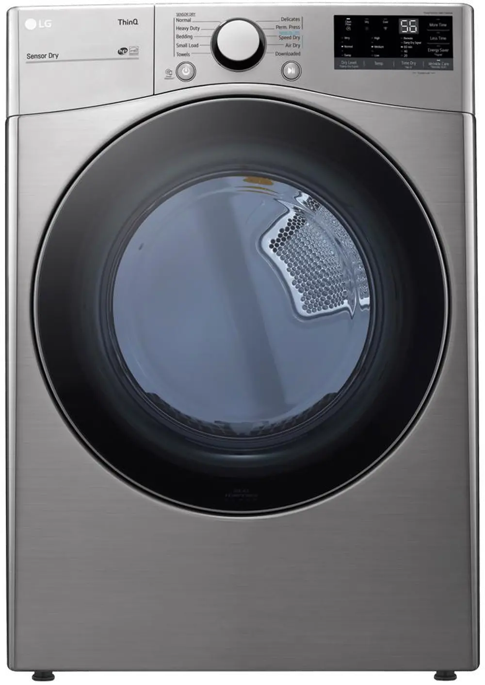 DLE3600V LG Ultra Large Capacity Smart Front Load Electric Dryer with Built-In Intelligence - 7.4 cu. ft. Graphite Steel-1