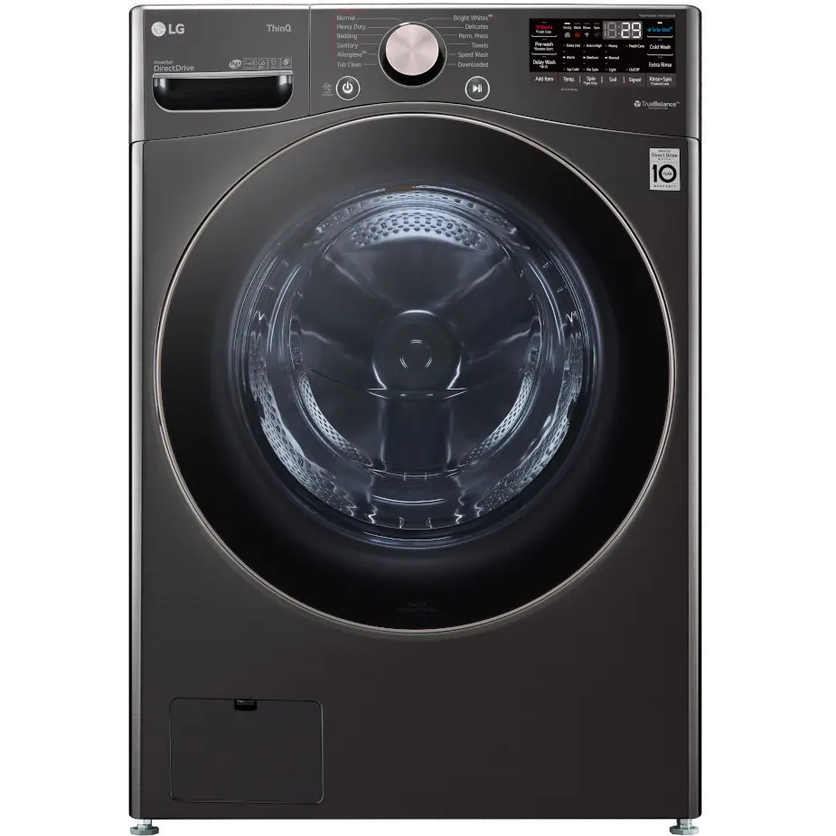 WM4000HBA LG Large Capacity Smart Front Load Washer with TurboWash 360° and WiFi - 4.5 cu. ft. Black Steel-1