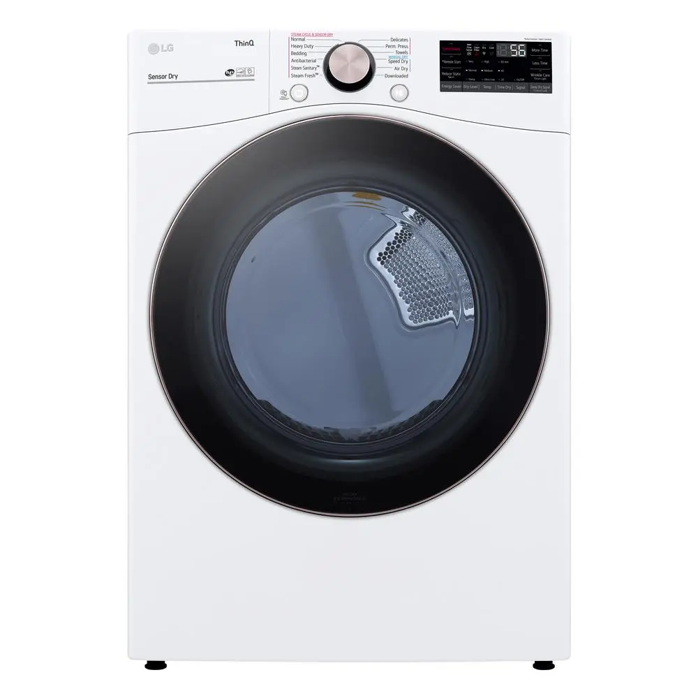 DLEX4000W Ultra Large Capacity Smart Front Load Electric Dryer with TurboSteam™ and Built-In Intelligence - 7.4 cu. ft.  White-1