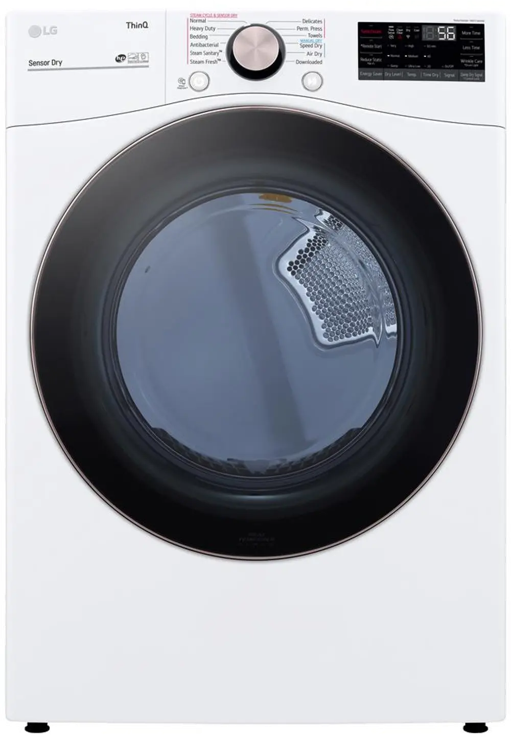 DLEX4000W Ultra Large Capacity Smart Front Load Electric Dryer with TurboSteam™ and Built-In Intelligence - 7.4 cu. ft.  White-1