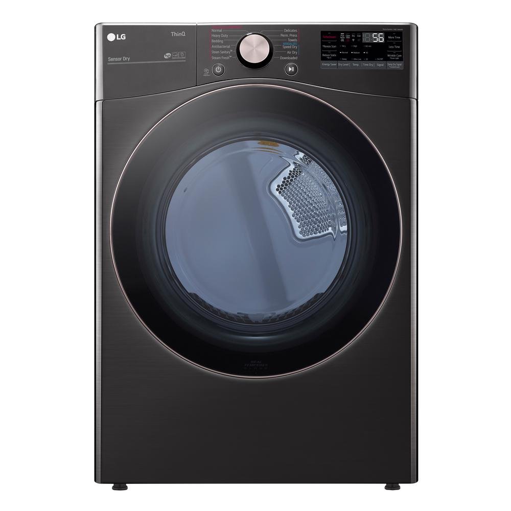 Ultra Large Capacity Smart Front Load Electric Dryer with TurboSteam™ and Built-In Intelligence - 7.4 cu. ft. Black Stainless Steel