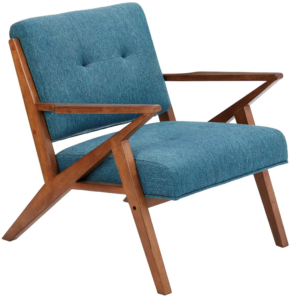 Rocket Mid Century Modern Blue Accent Chair-1