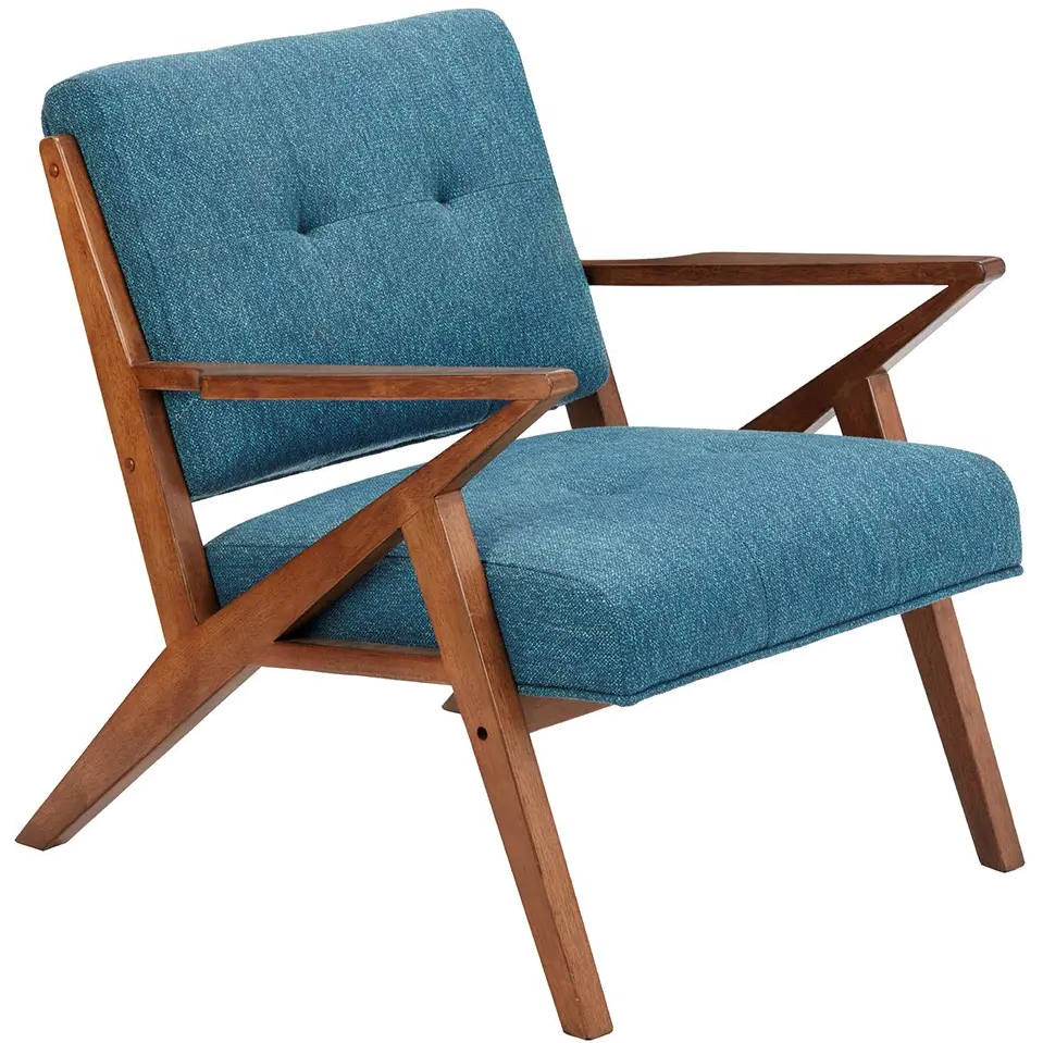 Rocket Mid Century Modern Blue Accent Chair-1