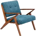 Rocket Mid Century Modern Blue Accent Chair