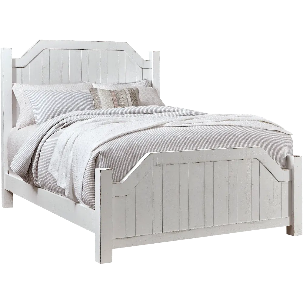 Sea Breeze White King Size Bed-1