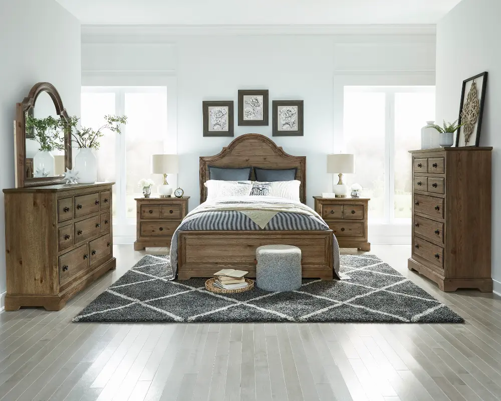 Wildfire Pine 4 Piece Queen Bedroom Set-1