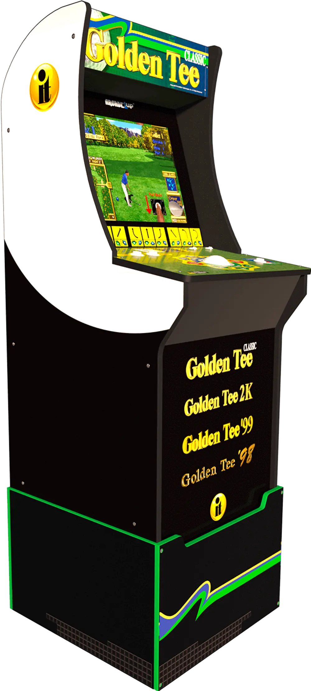 ARCADE1UP/GOLDEN_TEE Arcade 1UP Golden Tee Arcade Cabinet with Riser-1