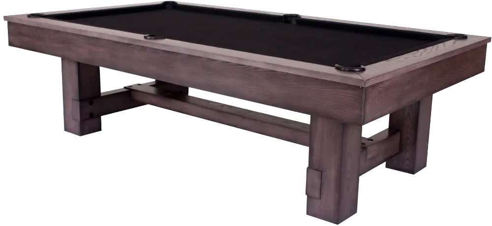 Contemporary Rustic Charcoal Wood Pool Table - Montana-1