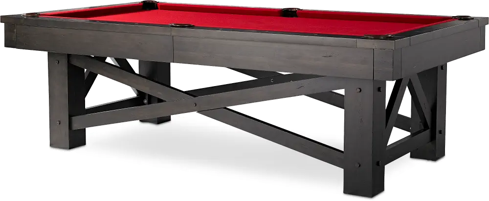 Dark Gray and Red Pool Table - McCormick-1