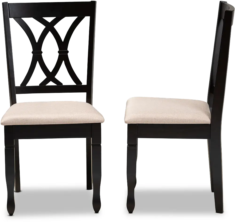 162-10527-RCW Cody Dark Brown Upholstered Dining Room Chair (Set of 2)-1
