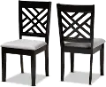 Aubrie Dark Brown Upholstered Dining Room Chair (Set of 2)
