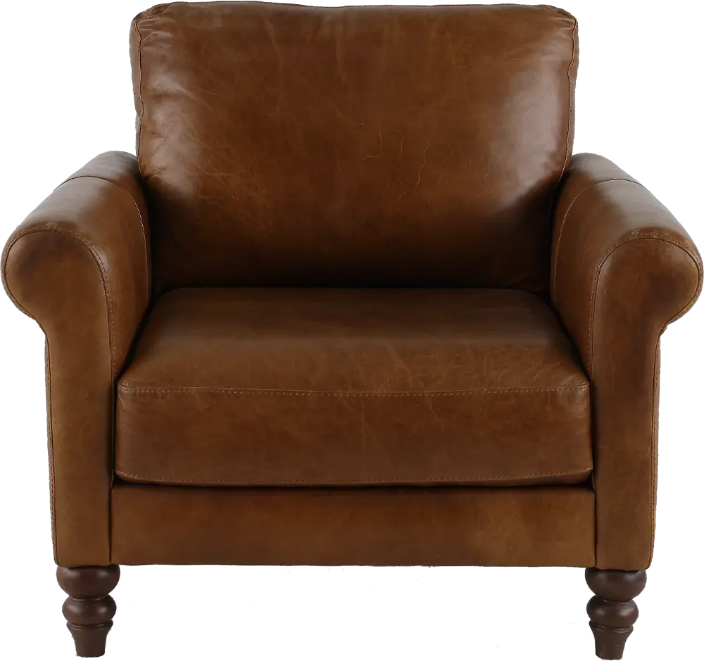 Dallas Brown Leather Chair-1