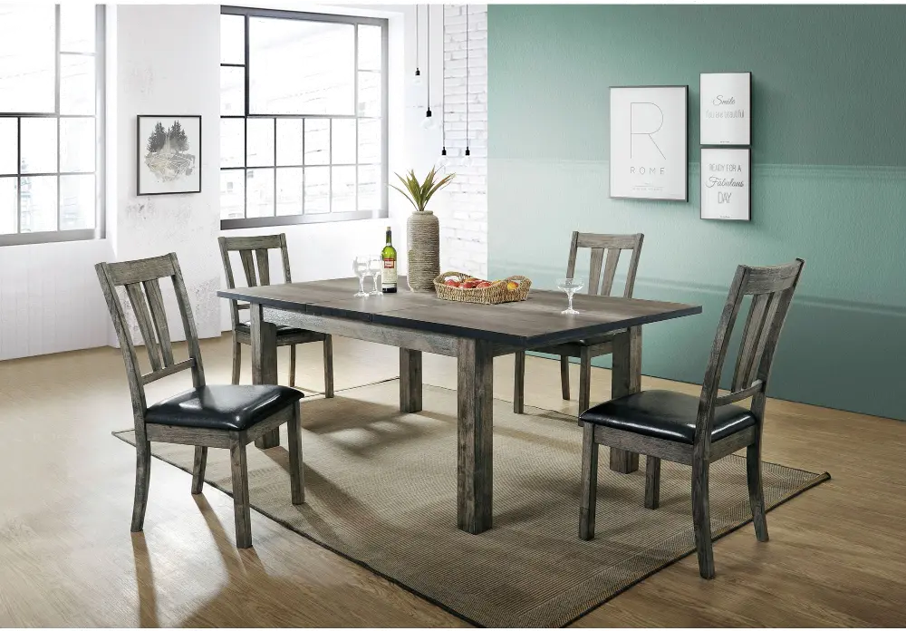 Nash Rustic Gray 5 Piece Dining Room Set-1
