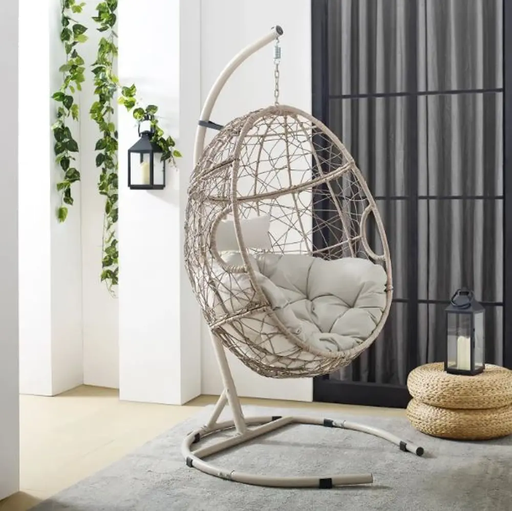 KO70230LB Cleo Wicker Hanging Egg Chair-1