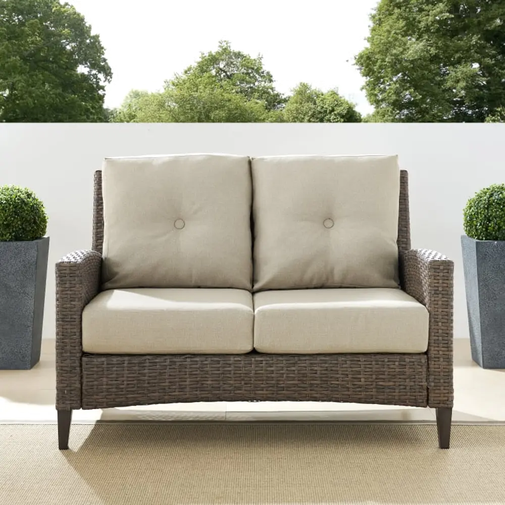 CO7161-LB Rockport Oatmeal Patio Loveseat-1