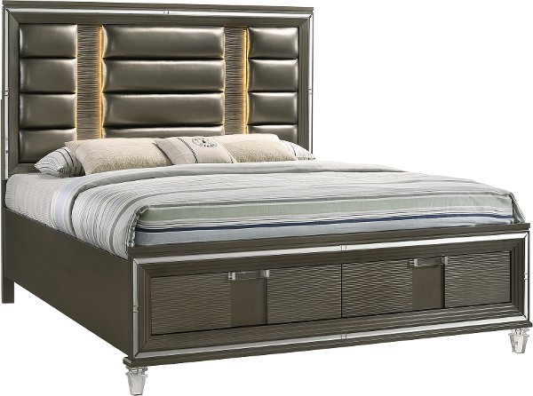 Posh Copper King Storage Bed Rc Willey Posh Copper King Storage Bed Rc Willey, Upholstered King Bedroom Set With Storage
