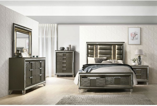 Posh Copper 4 Piece King Bedroom Set Rc Willey Posh Copper 4 Piece King Bedroom Set, High King Bed Set With Storage