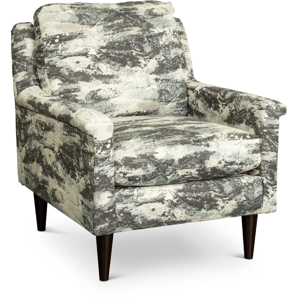 Dacey Mid Century Gray and Cream Accent Chair-1
