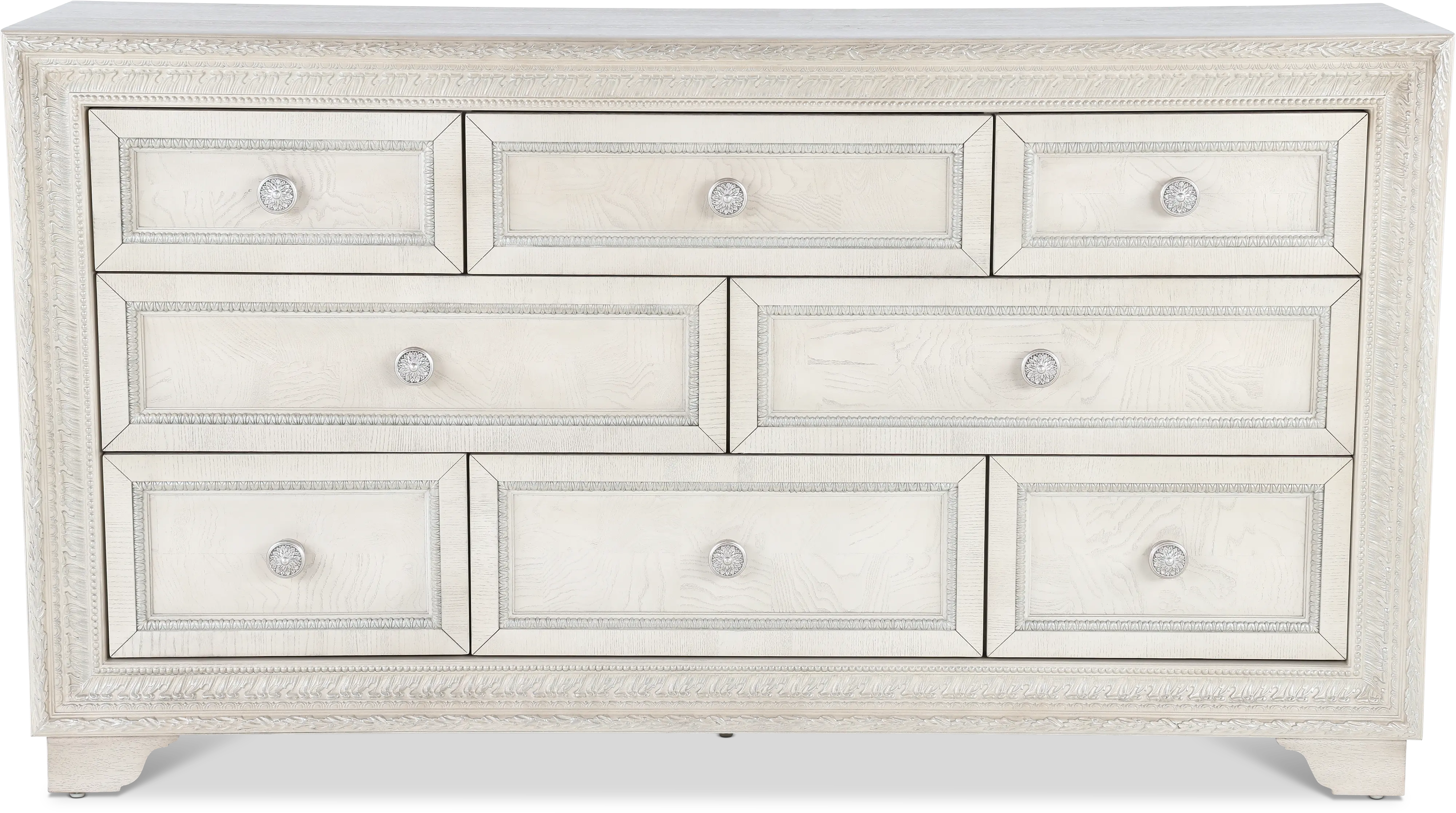 White Dresser Makeover with Pearl Glaze • Roots & Wings Furniture LLC