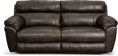Dark Brown Leather Power Reclining Sofa, Dark Brown Leather Sofa