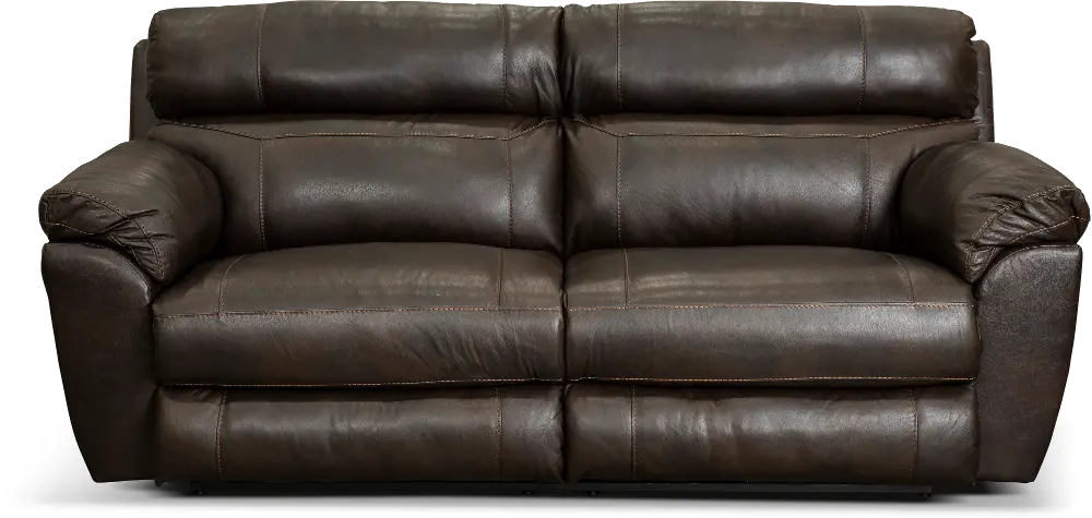 64071 Costa Brown Leather Lay-Flat Power Reclining Sofa-1