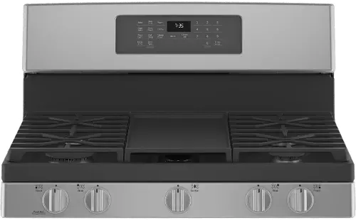 GE 30 Gas Steam/Self Clean Range with Air Fry, Convection, Griddle in  Stainless - JGB735SPSS