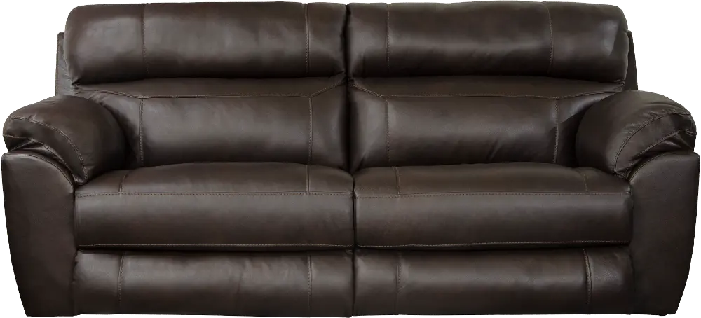 4071/1273-89 Costa  Brown Leather Lay-Flat Reclining Sofa-1