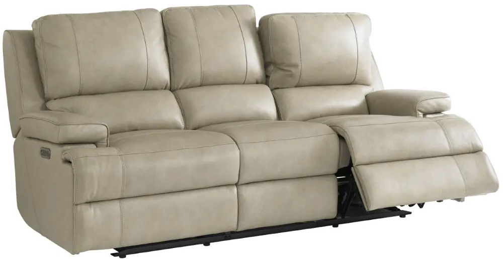 Parker Flax Beige Leather Power Reclining Sofa-1
