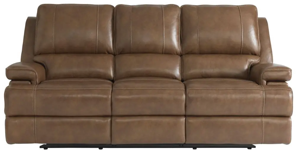 Parker Umber Brown Leather Power Reclining Sofa-1