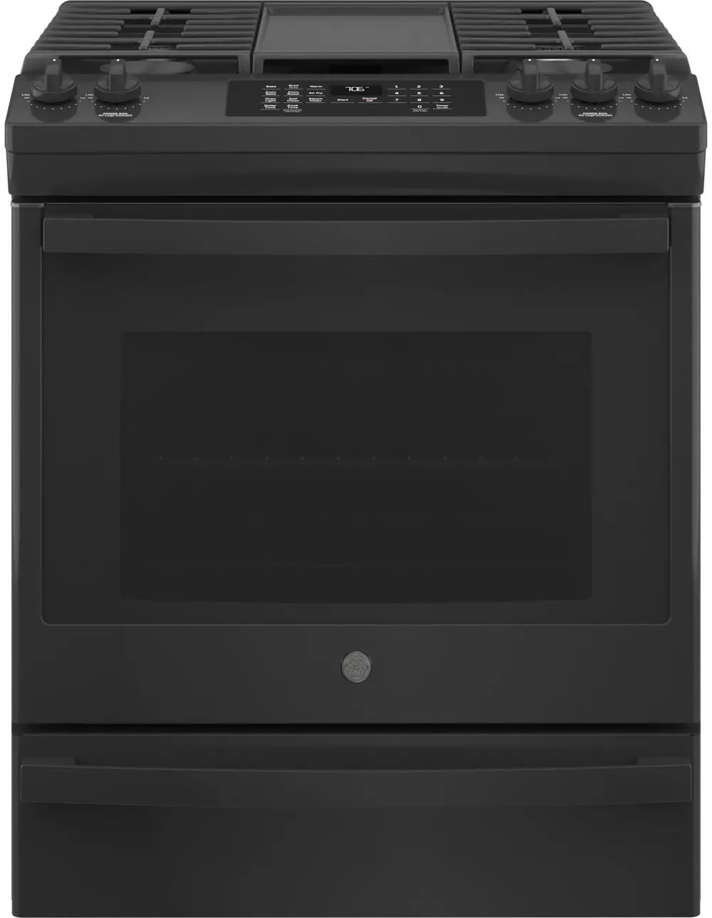 JGS760DPBB-OLD GE 30 Inch Slide In Gas Range with Convection and Air Fry - 5.6 cu. ft. Black-1