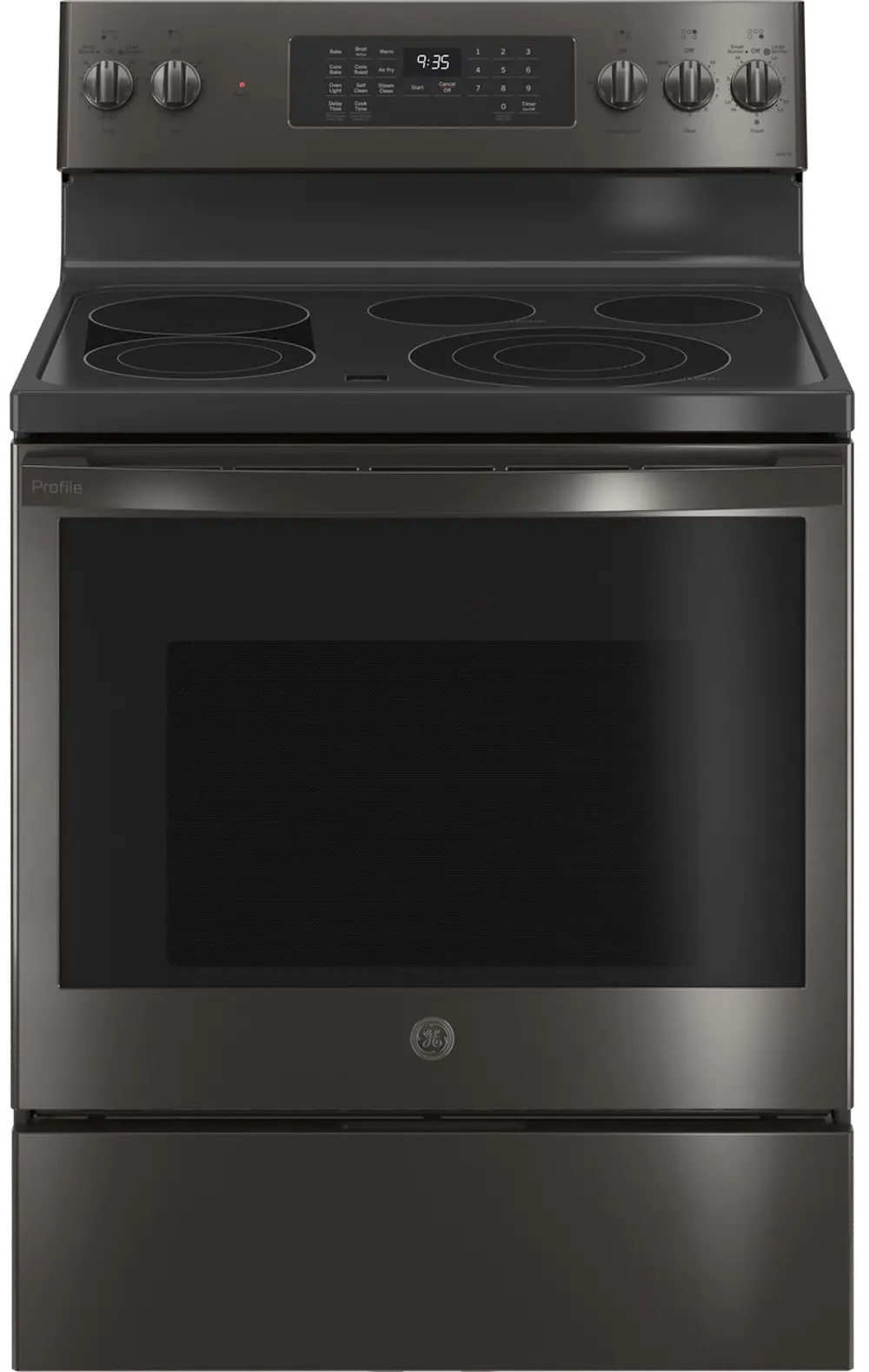 PB935BPTS GE Profile Smart Electric Range with Convection Oven and Air Fry - 30 Inch, 5.3 cu. ft. Black Steel-1