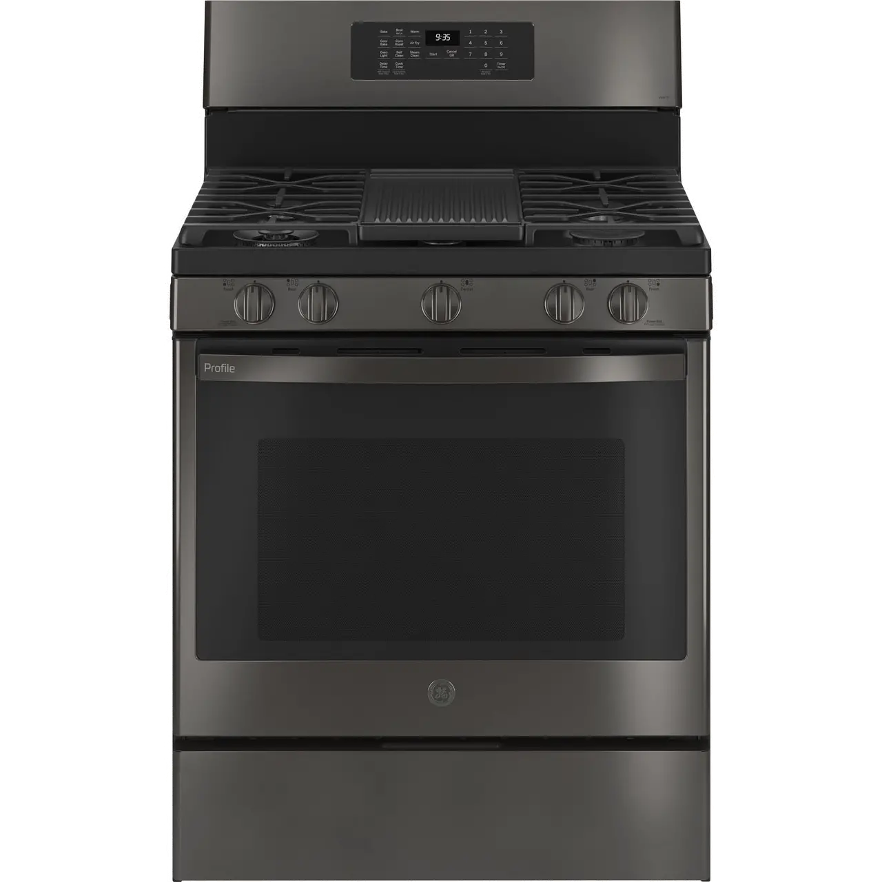 PGB935BPTS GE Profile 30 Inch Smart Gas Range with Convection - 5.3 cu. ft. Black Stainless Steel-1