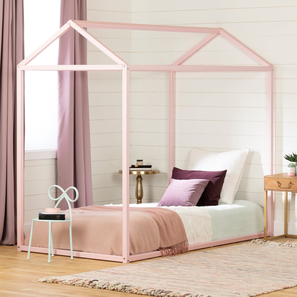 Sweedi Twin Pink Wooden House Bed - South Shore