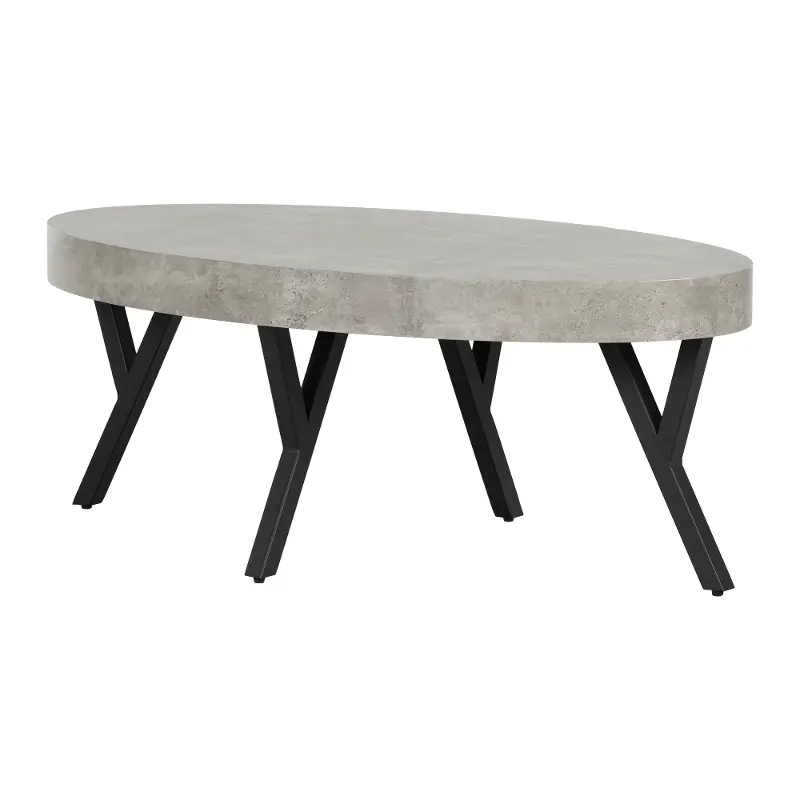 City Life Concrete and Black Coffee Table