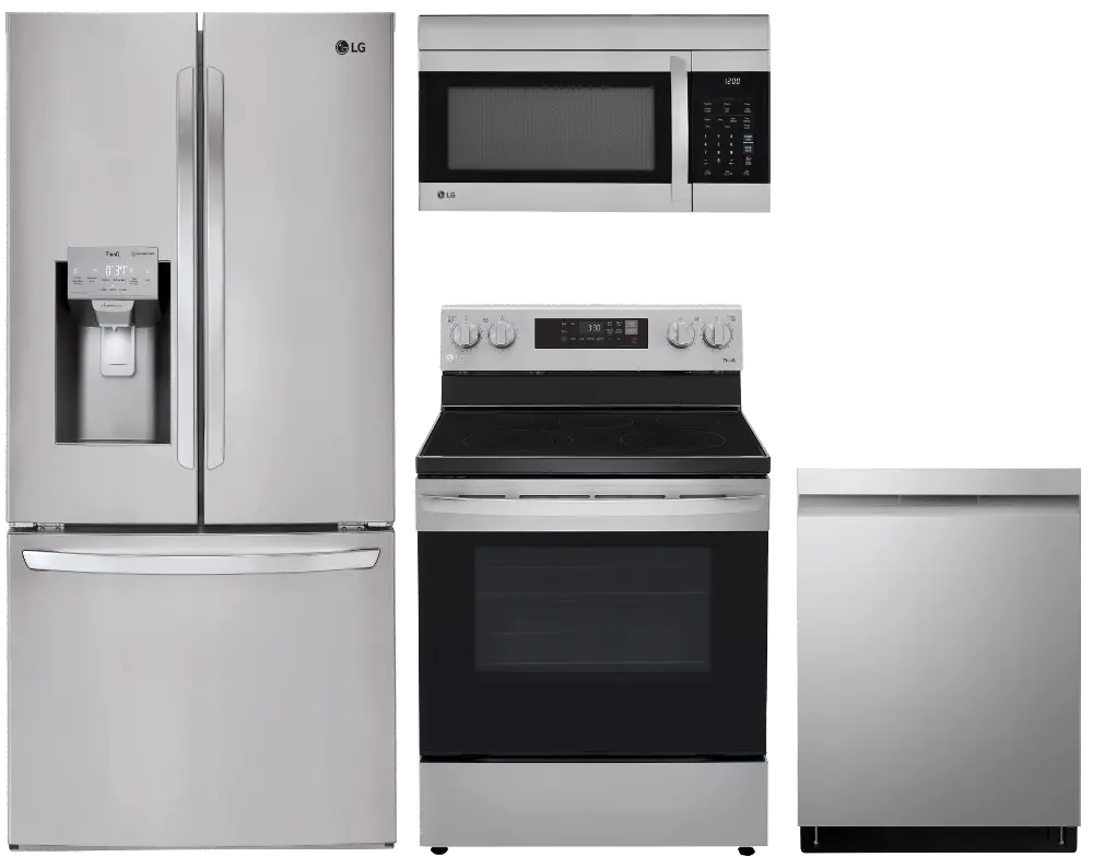 .LG-3DR-S/S-4PC--ELE LG 4 Piece Electric Kitchen Appliance Package-1