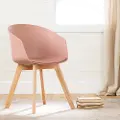 100402 Flam Pink and Natural Dining Room Chair - South Shore