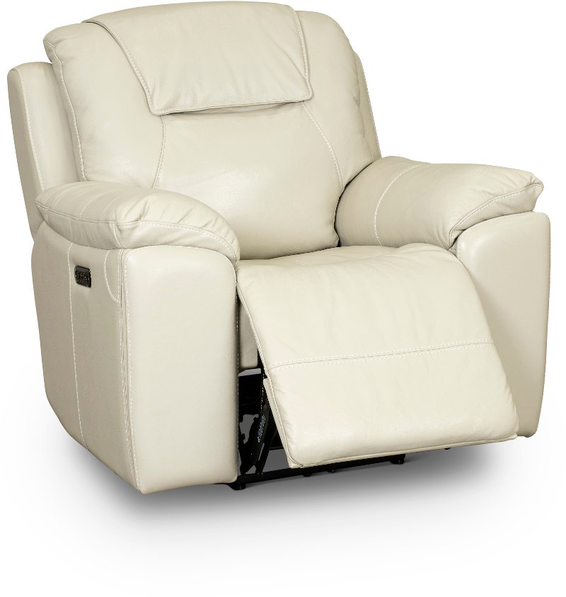 Chandler Linen Wall Saver Power, Leather Power Recliner Chair With Cup Holder