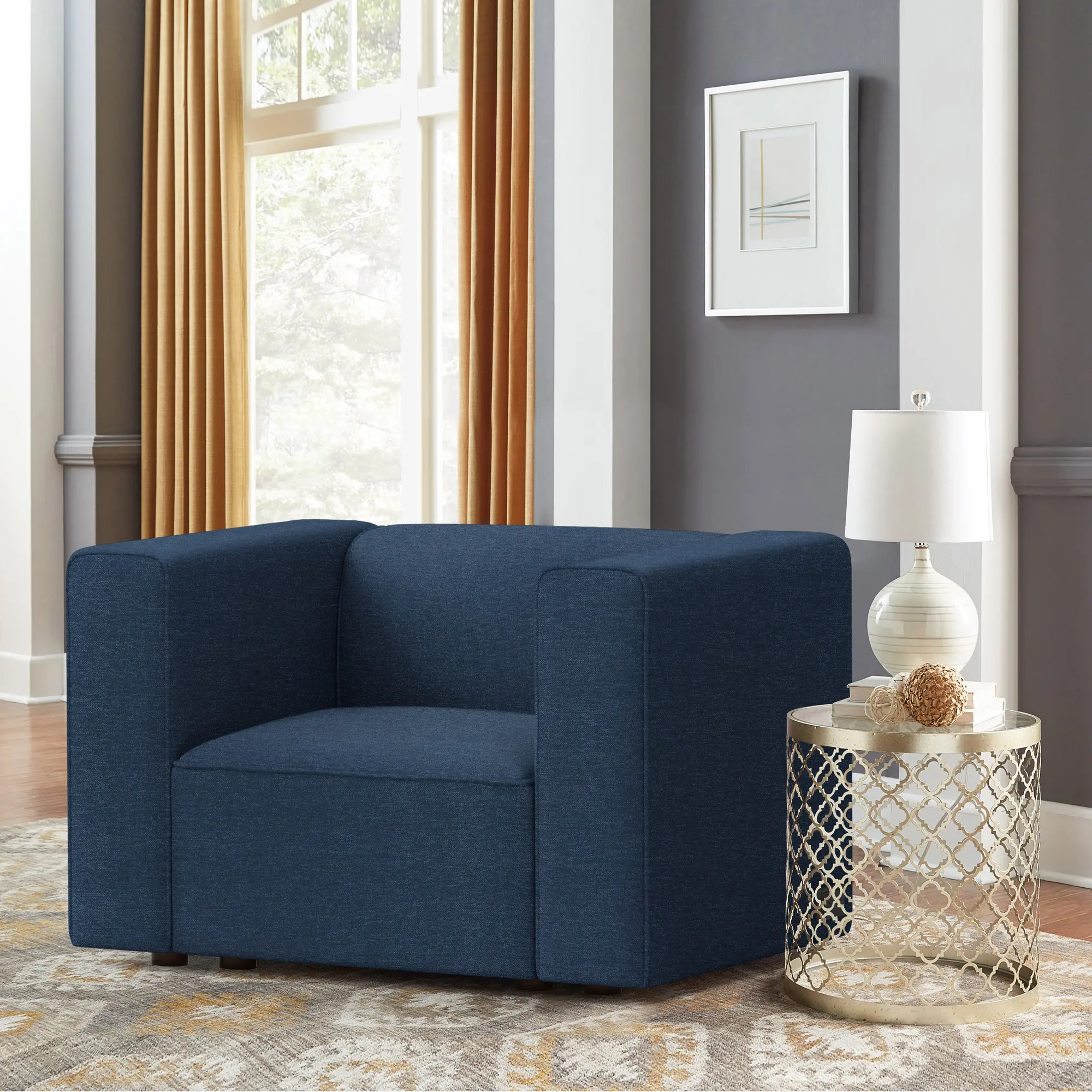 Node Modern Indigo Blue Chair