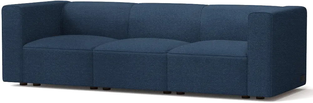 NDM-3S-O-ID-SET Modern Indigo Blue Sofa - Node-1