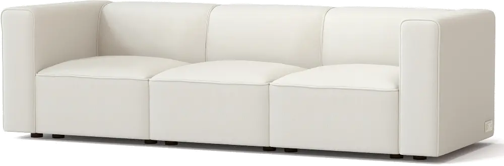 NDM-3S-O-SD-SET Modern Off-White Sand Sofa - Node-1