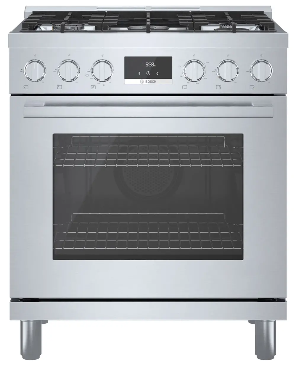 HGS8055UC Bosch 800 Series 3.7 cu ft Gas Range - Stainless Steel 30 Inch-1