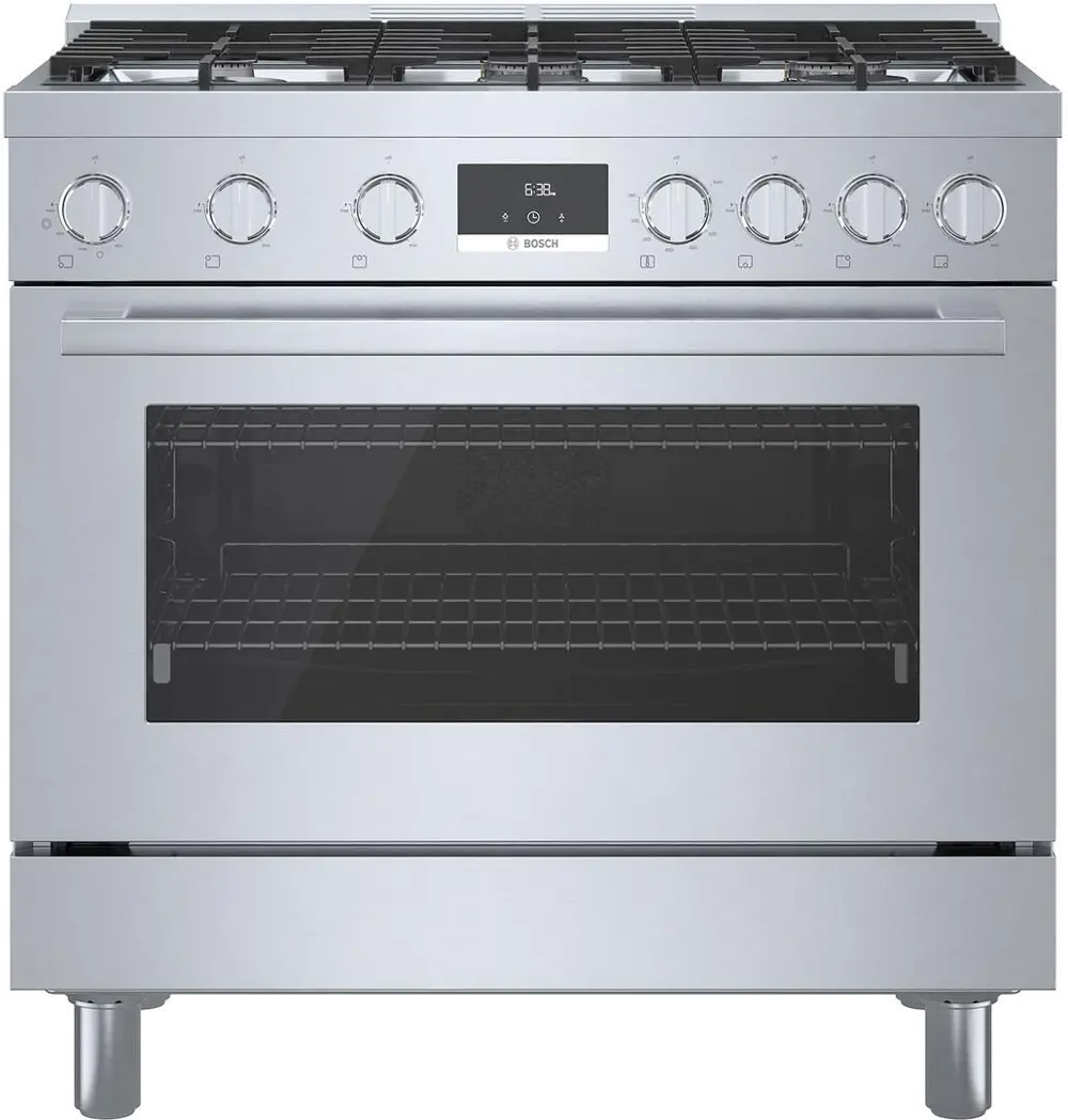 HGS8655UC Bosch 800 Series 3.4 cu ft Gas Range - Stainless Steel 36 Inch-1