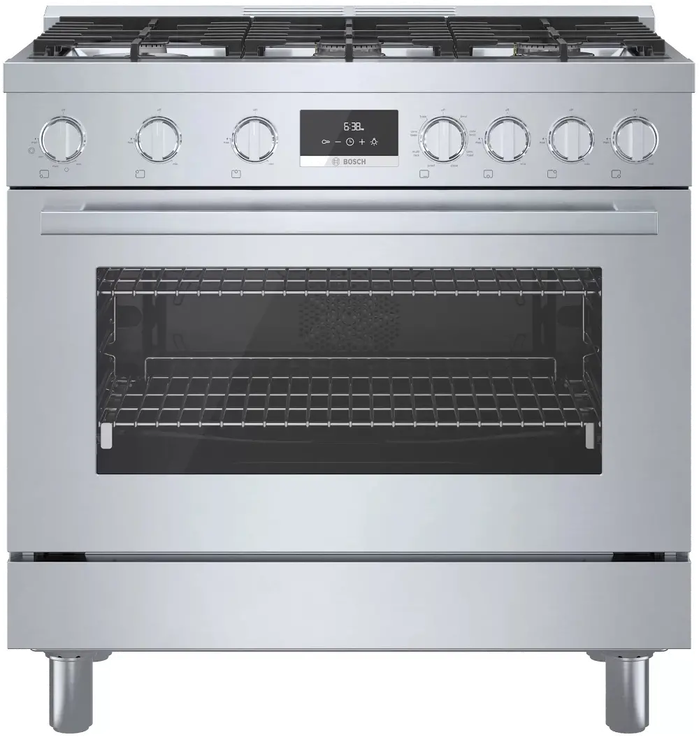 HDS8655U Bosch 800 Freestanding Dual Fuel Range - 36 Inch, Stainless Steel-1